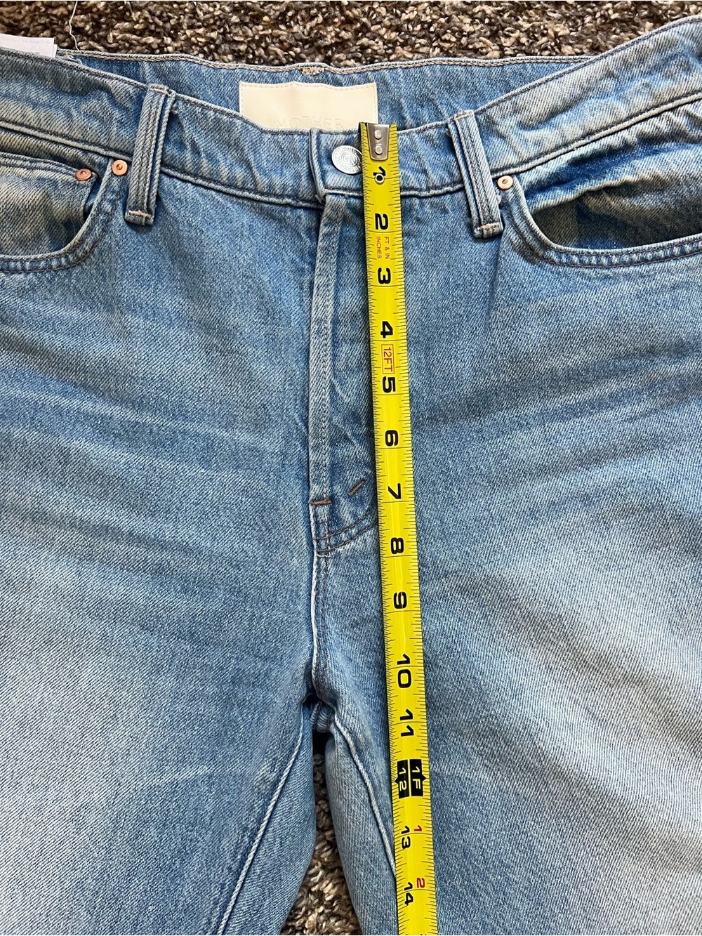 Mother Denim Lil’ Dodger Button Hover Cuff 27 - Picture 3 of 9